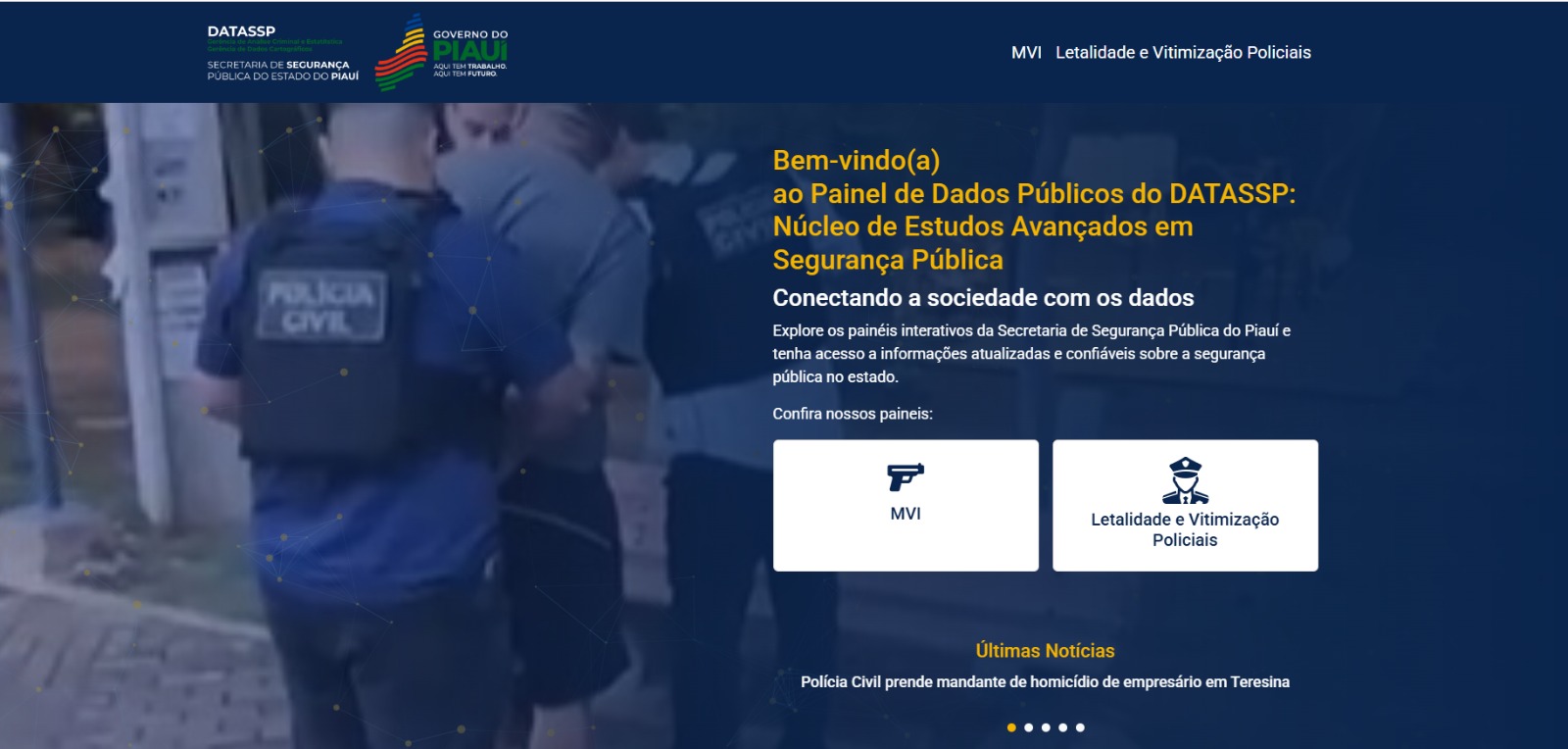 Secretaria de Segurança Pública lança Painel Público de Dados da DATASSP