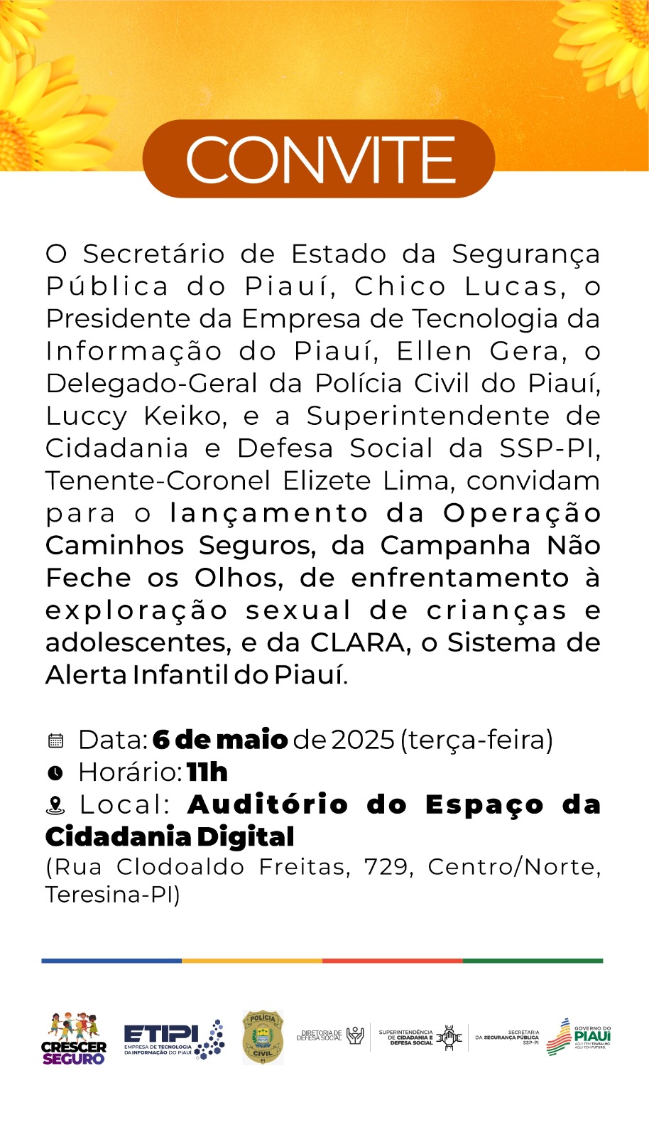 Secretaria de Segurança lança pacote de ações para proteção de crianças e adolescentes com foco no combate à exploração sexual