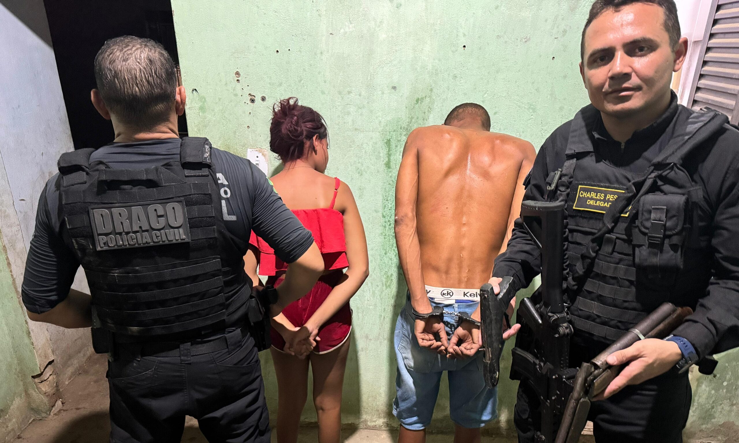 Polícia Civil prende casal suspeito de ameaçar delegado Charles Pessoa em Floriano