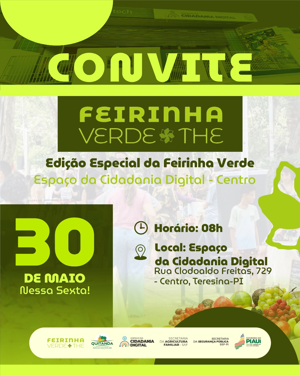 Instituto de Cidadania Digital promove edição especial da Feirinha Verde com emissão de documentos no Centro de Teresina