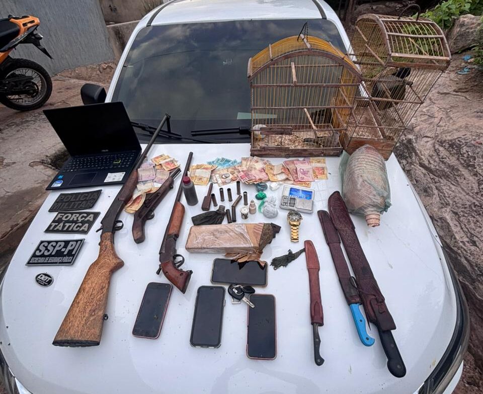 Operação Muralha de Pedra prende suspeitos e apreende armas, drogas e veículos em Buriti dos Montes