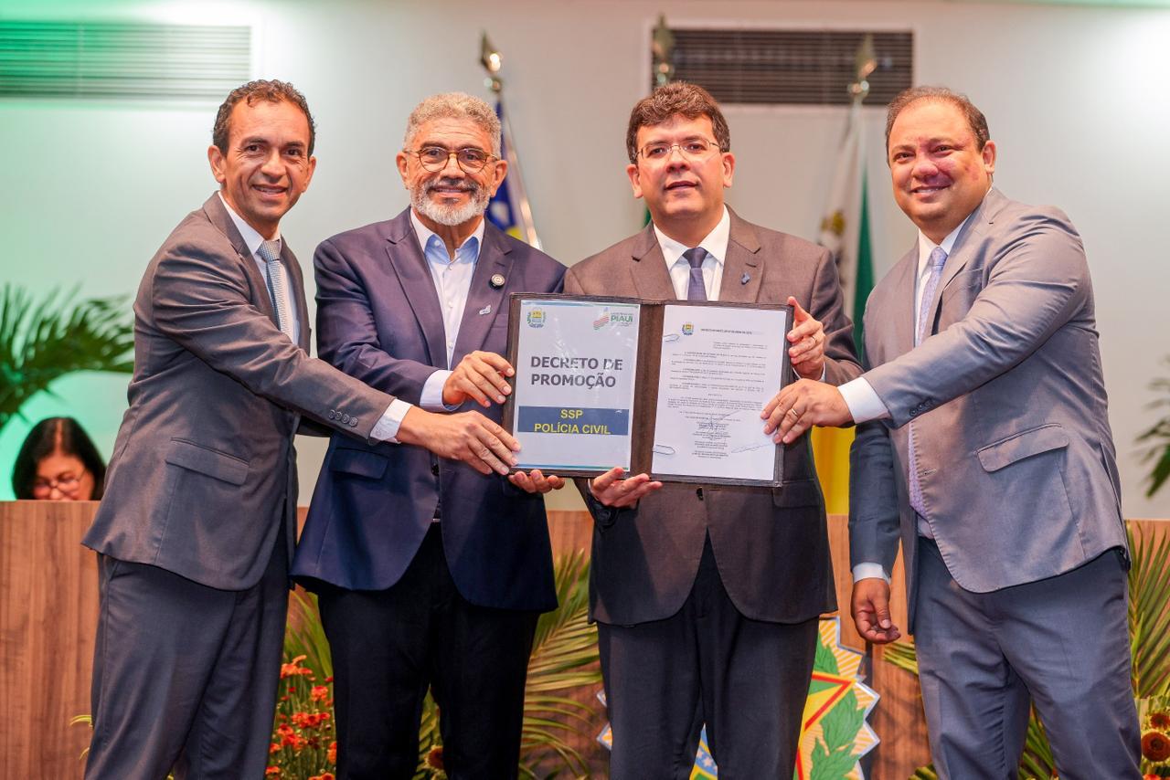 Rafael Fonteles anuncia novo concurso da PM e promove mais de 150 policiais civis no Piauí